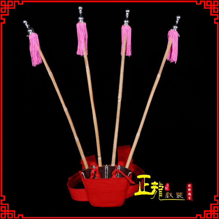 渭南戏装戏曲用品靠旗男女大靠 靠板 正宗牛皮旗杆旗架