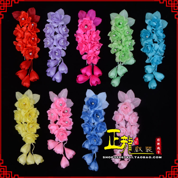 渭南鬓花头饰小花头花 真丝绢花