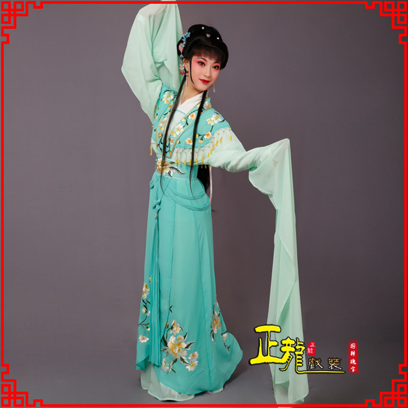 渭南青衣水袖戏服演出服 云肩花旦衣